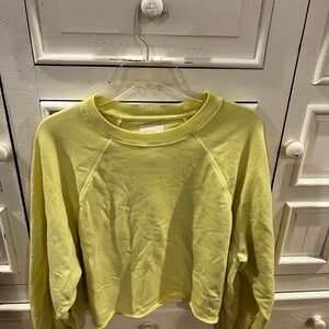 Yellow Cropped Sweatshirt